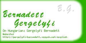 bernadett gergelyfi business card